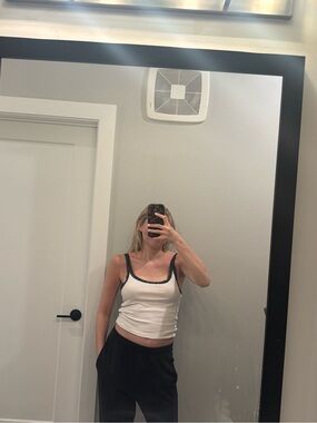 White Polka Dot Tank Top